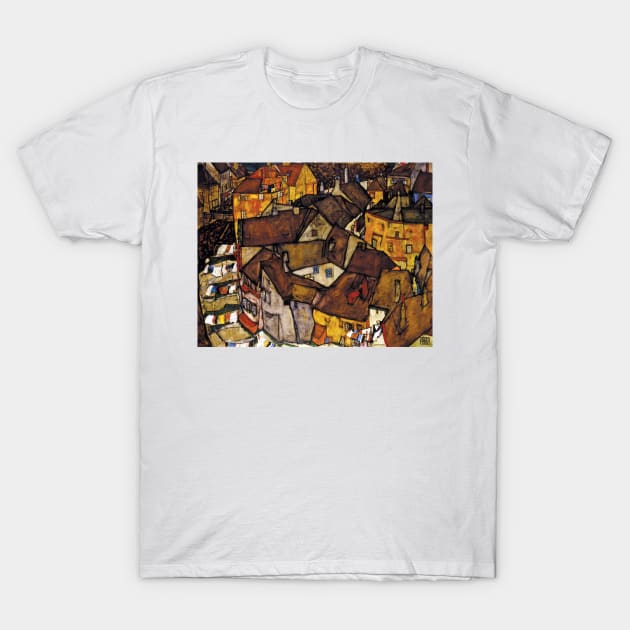 Egon Schiele Krumau Crescent of Houses (The small City V) T-Shirt by pdpress